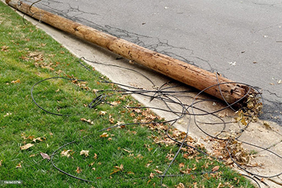 Broken Power Pole